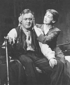 Lee J. Cobb as Willy Loman, his wife, Linda, Mildred Dunnock in original 1949 production